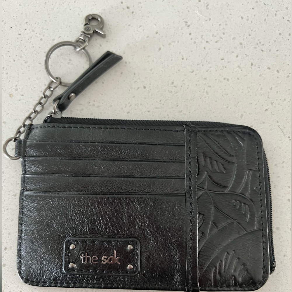 The Sak Iris Card Wallet - black leather